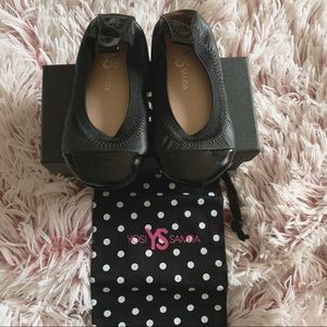 NWT Baby YOSI SAMRA Two Tone Black Flats sz 6
